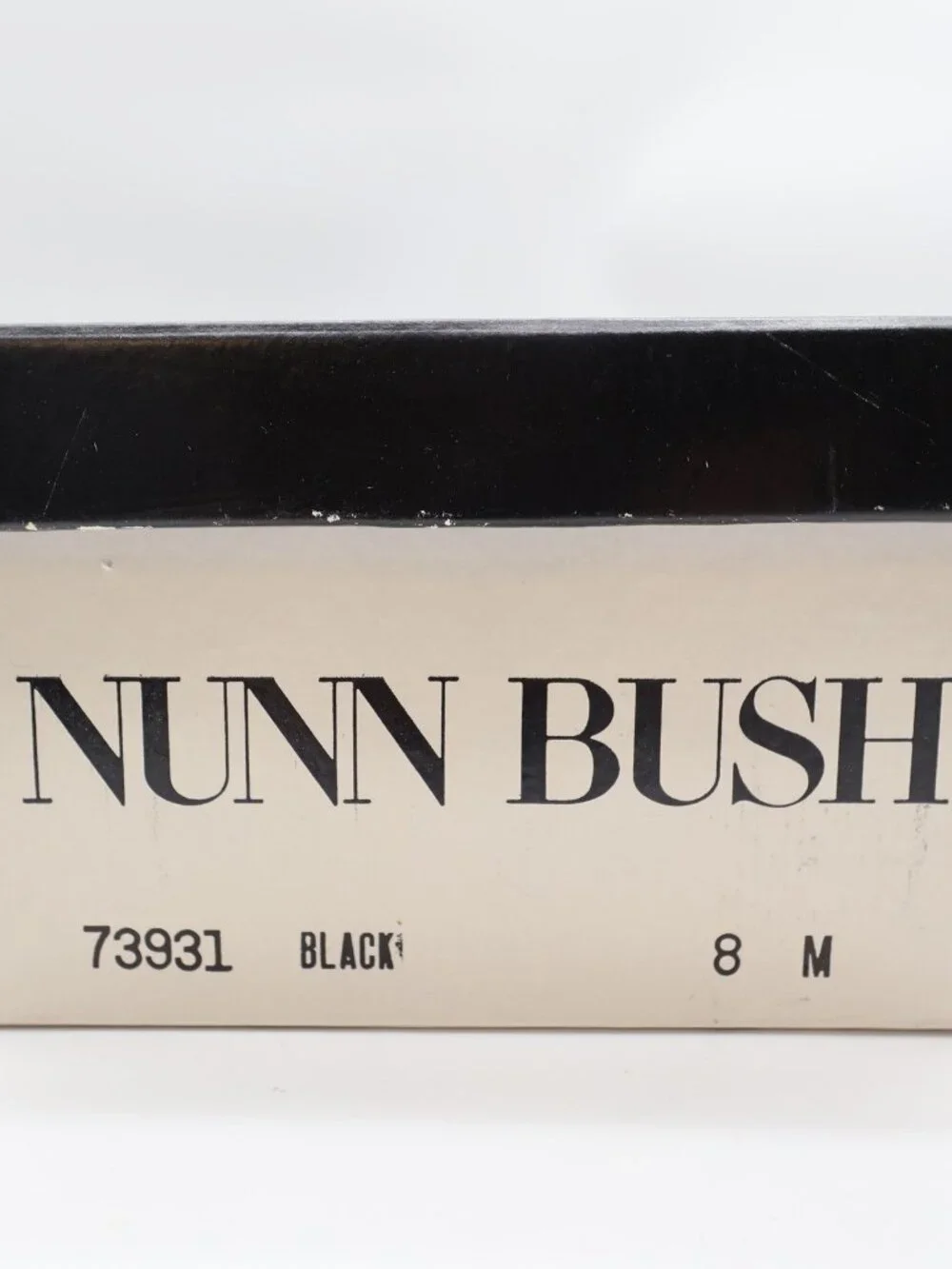 Nunn Bush Apron Toe Oxford Dress Shoes Mens 8 Black Leather Vintage NOS